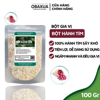 Bột hành tím nguyên chất - Shallot Powder - Red Onion Purple - ướp thịt heo gà bò cừu dê, tạo vị món ăn 100Gr