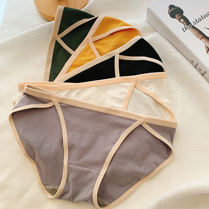 Quần Lót cotton Lưng Thấp Màu Kẹo Gợi Cảm Thoáng Khí Cho Nữ