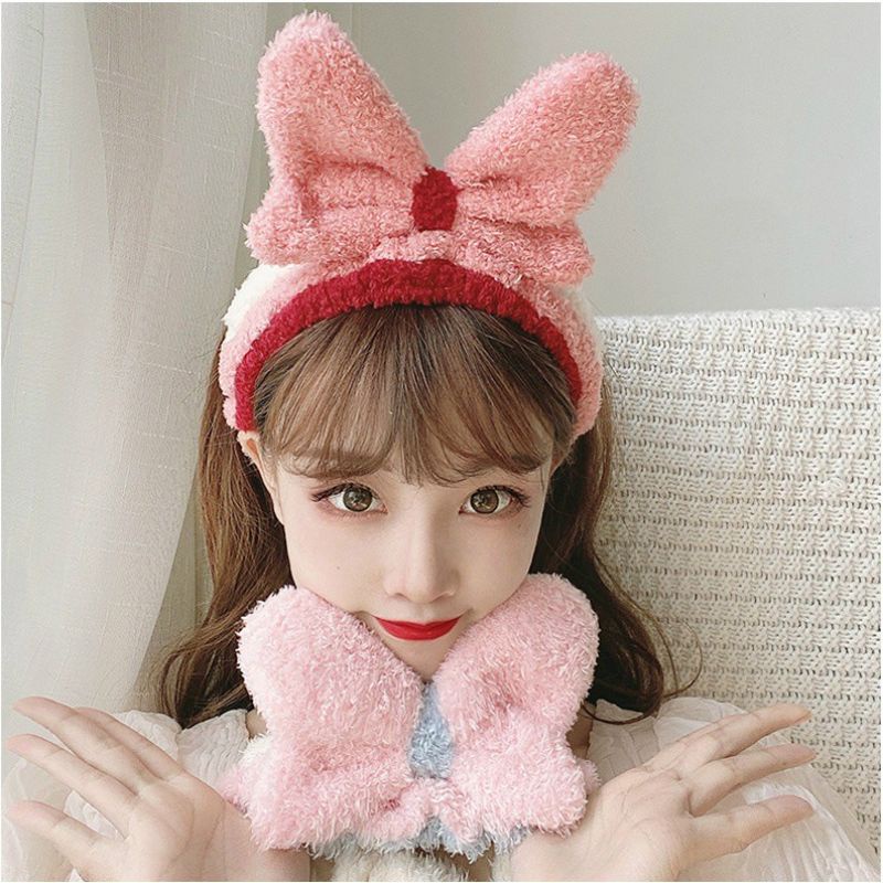 Băng đô nơ to rửa mặt cài tóc skincare vải mềm cute dễ thương đẹp xinh sang chảnh cá tính Hàn Quốc thời trang nữ