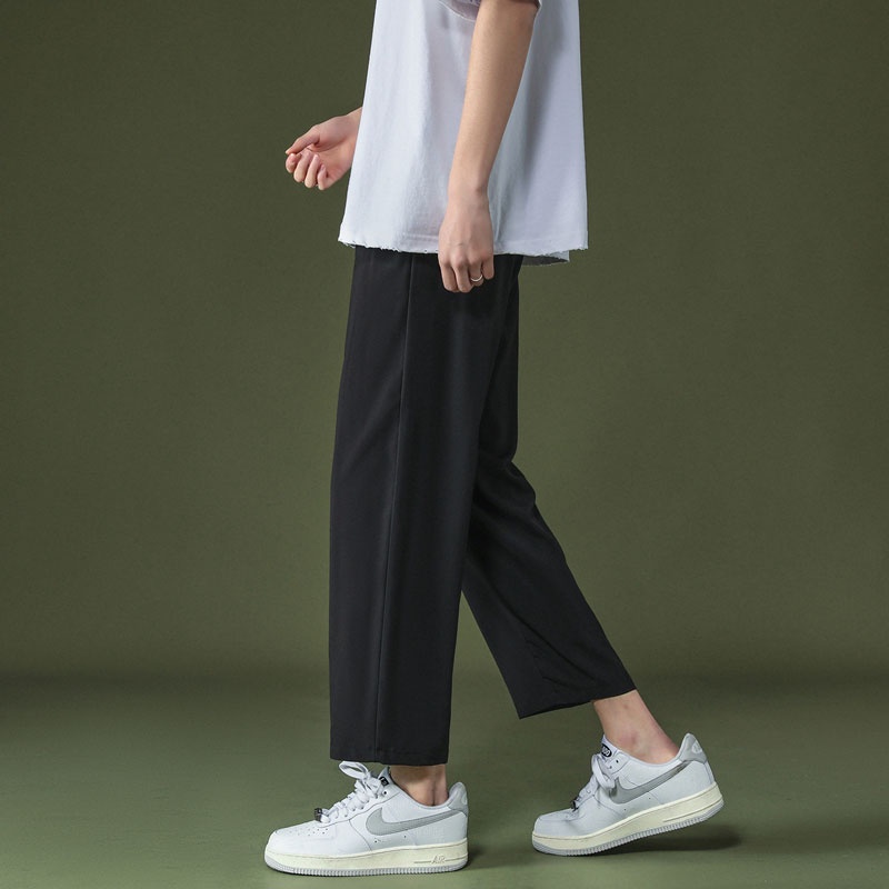 Quần ống rộng Chất Liệu Lụa Mát Thời Trang Mùa Hè Cho Nam Giới