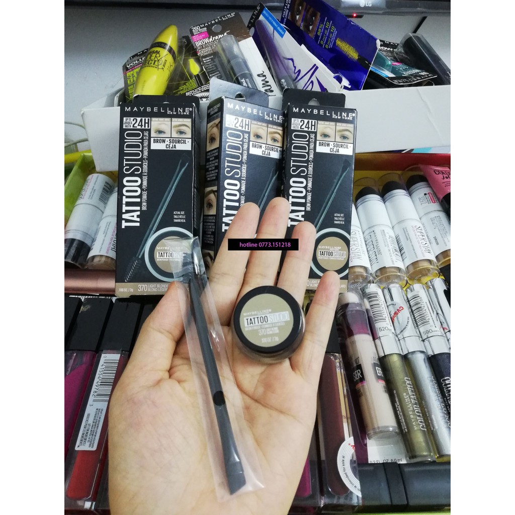 Kem kẻ chân mày lâu trôi Maybelline Tattoo Studio Brow Pomade - Không lem, không vón cục