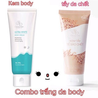 Combo dưỡng trắng body an toàn hiệu quả, dưỡng ẩm crd cherry Đào