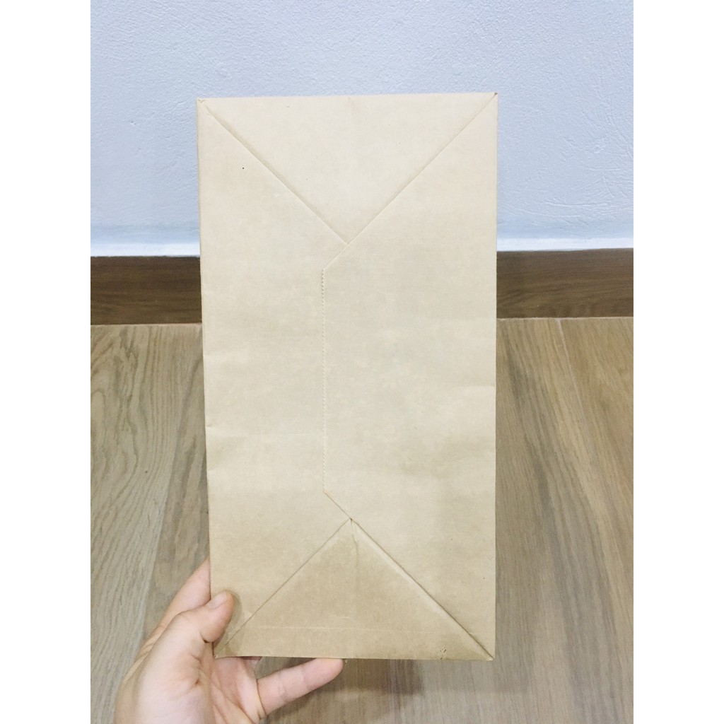20 túi giấy xi măng kraft nâu Nhật 30x25x15cm có quai dùng đựng quà, gói hàng size lớn