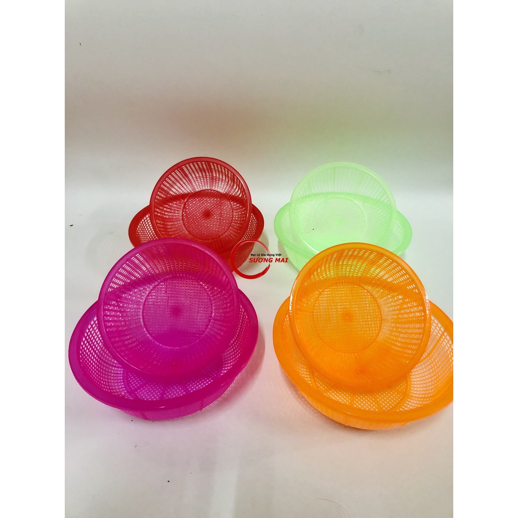 [Giá Sỉ] Rổ Nhựa Tròn Nhỏ, Rổ Mini, Rổ Mùi Tròn 15cm 18cm Chọn Màu