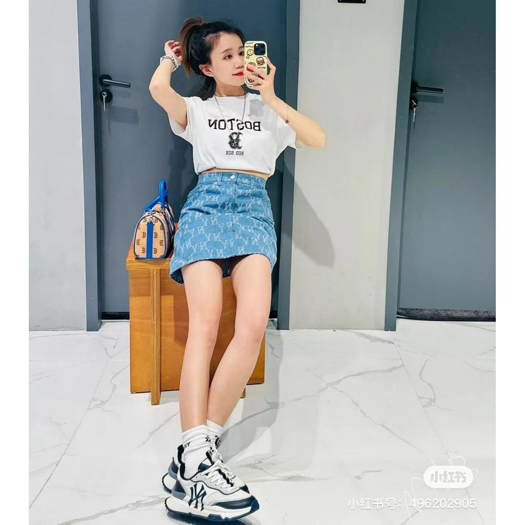 Áo Thun Thể Thao Tay Ngắn In Chữ Mlb Thời Trang Mùa Hè Cho Nữ