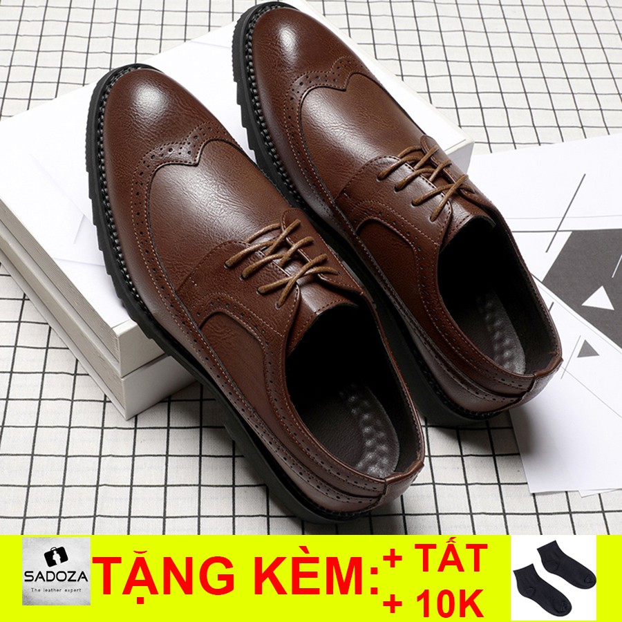 Giày Tây Nam Đẹp - FREESHIP - Giày Nam Cổ Thấp Nhập Khẩu Trang Nhã GNK16