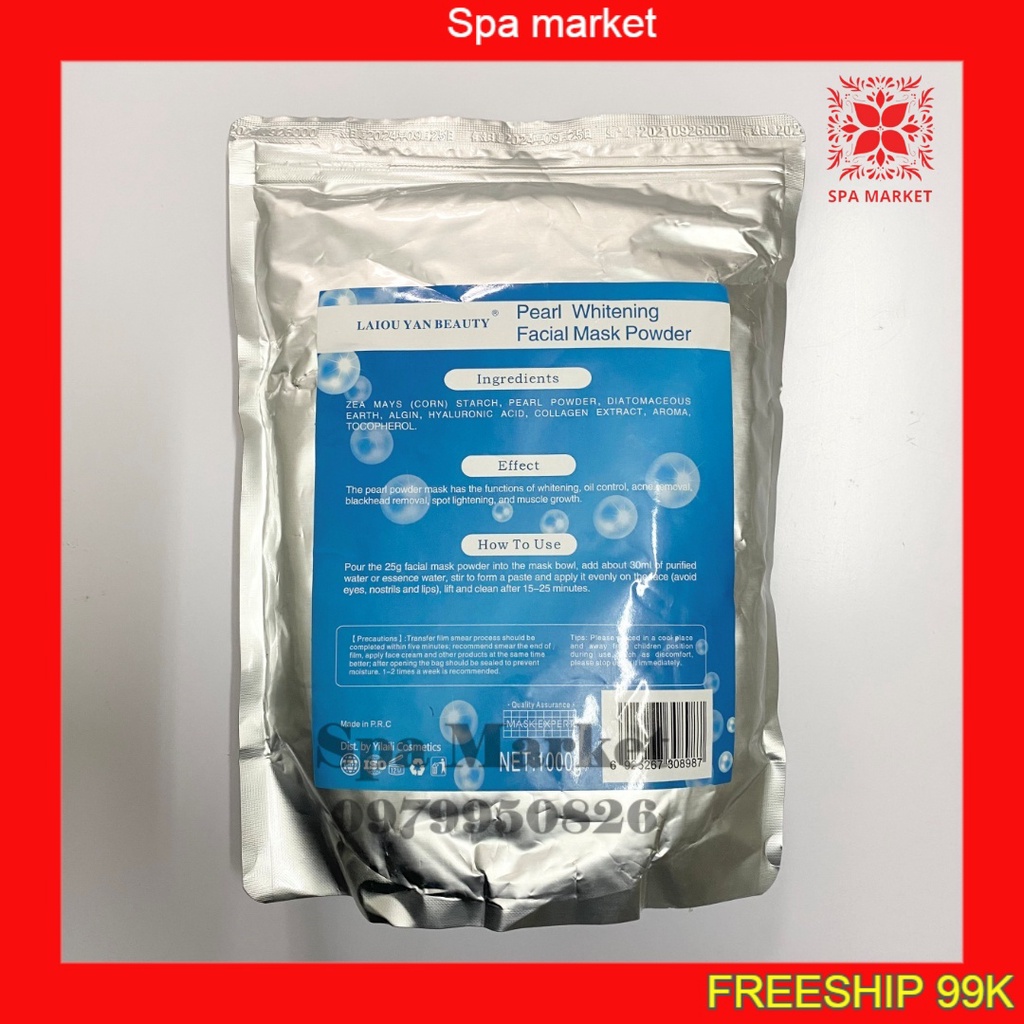 Mặt Nạ Ngọc Trai Trắng Da, Dưỡng Ẩm, Chống Lão Hóa cho spa
