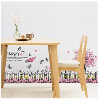 Decal Dán Chân Tường Hoa Cây Tím Cực Đẹp
