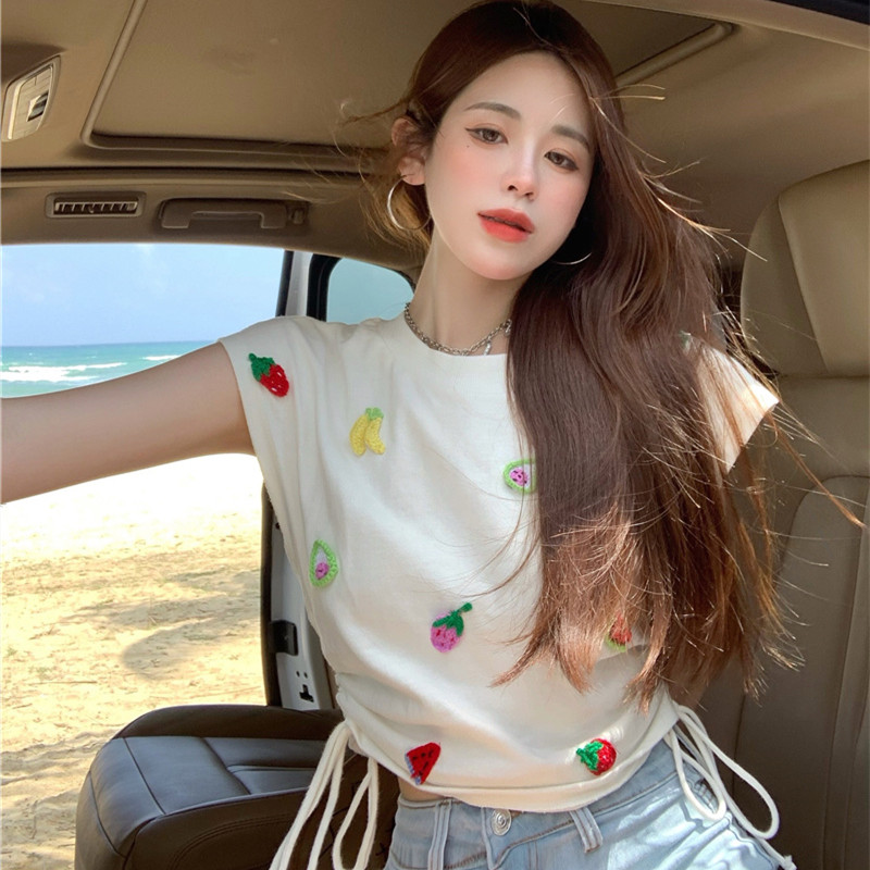 Áo không tay thêu hình hoa quả xinh xắn hợp thời trang dành cho nữ | BigBuy360 - bigbuy360.vn