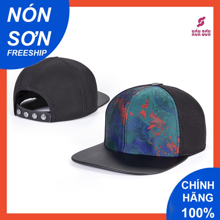 Nón Sơn Snapback xanh tím mỏ ngang bằng phong cách hip hop / Nón Snapback Nón Sơn chính hãng
