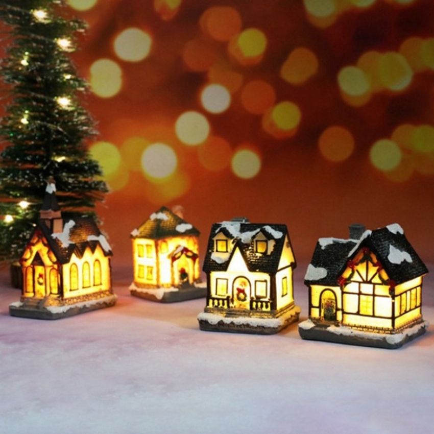 Đèn Led Hình Ngôi Nhà Độc Đáo Thích Hợp Trang Trí Trong Đêm Giáng Sinh, Để Bàn Học - P086