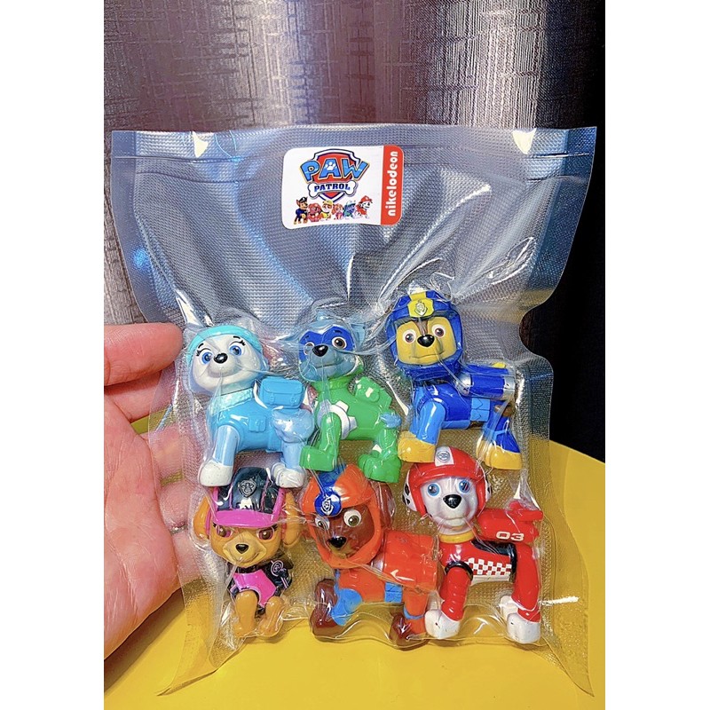 Bộ sưu tập 6 nhân vật chó cứu hộ Paw Patrol - Hàng chính hãng - Đủ 6 nhân vật Chase Skye Rubble Zuma Rocky Marshall