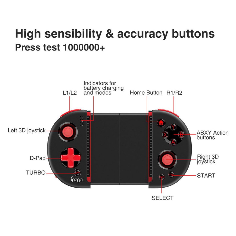 Gamepad gắn điện thoại chơi game cho iPEGAPG9087 hỗ trợ kết nối không dây