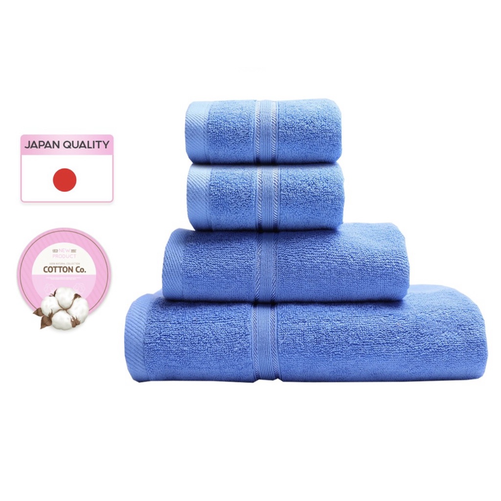 Combo 4 Khăn tắm gội mặt cao cấp 100% cotton siêu thấm hút, không sổ lông, không phai màu