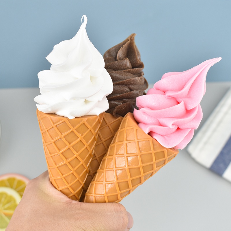 Mô phỏng nhân tạo mô hình kem trái cây giả kem hình nón kem-kem hình nón kem tráng miệng cửa hàng trang trí ảnh p