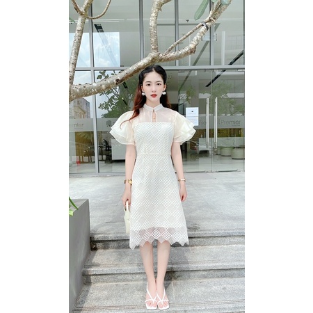 ĐẦM REN PHA TƠ ORGANZA by MULLET