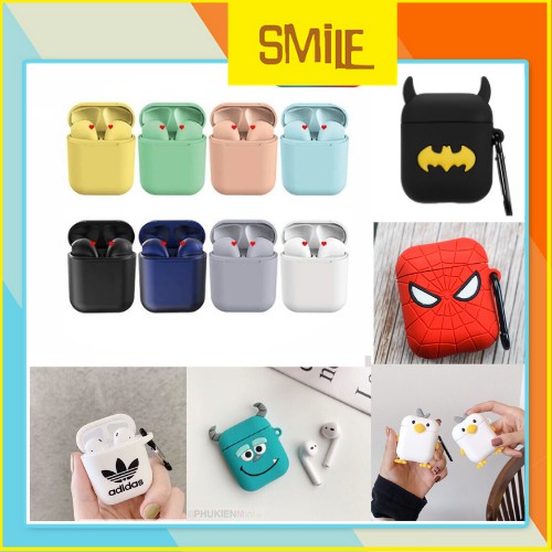 Tai Nghe Bluetooth inpods i12 TWS Cảm Biến Vân Tay Combo Vỏ ốp lưng Case Airpod Airpods Pro 1 2 Iphone | BigBuy360 - bigbuy360.vn