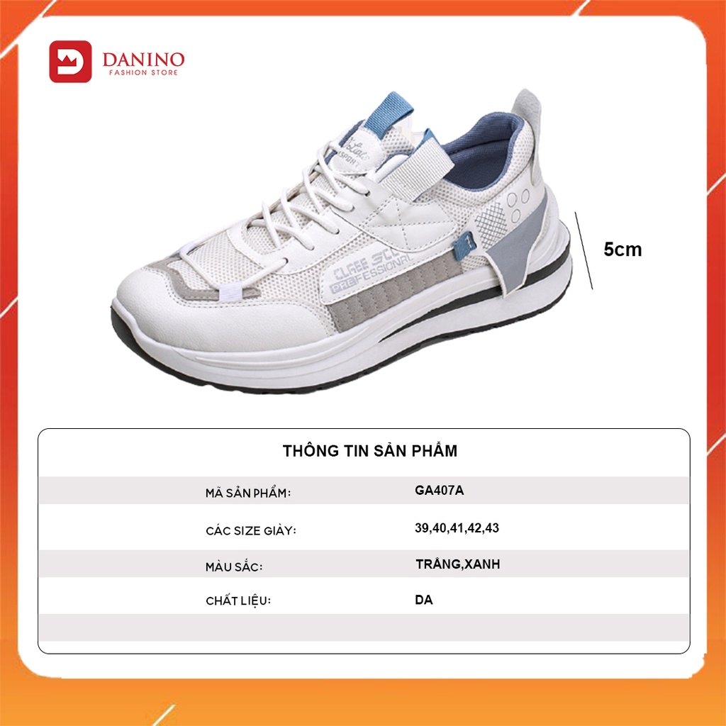 Giày thể thao nam sneaker đẹp tăng chiều cao GA407