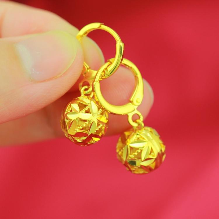 Trendy fashion gold-plated hydrangea earrings
