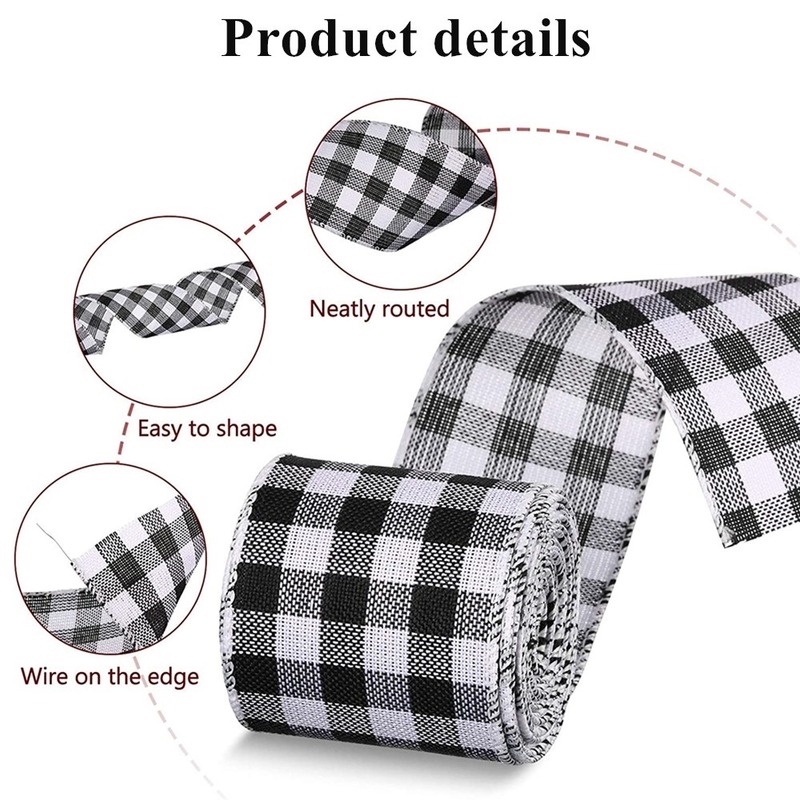 Cuộn Dây Ruy Băng Họa Tiết Lưới Nhiều Màu Sắc 5cm * 6m Trang Trí Giáng Sinh