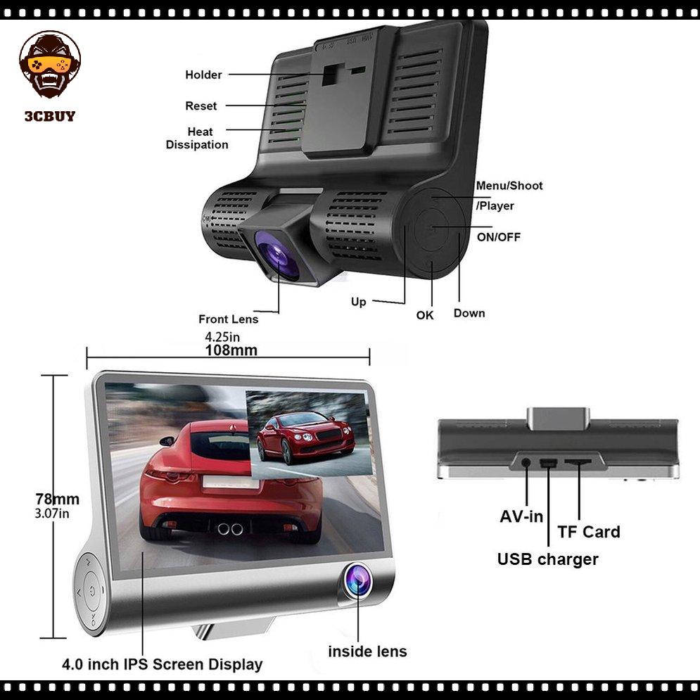Ống kính Camera 4.0 Inch cho xe hơi DVR 3/2 | BigBuy360 - bigbuy360.vn