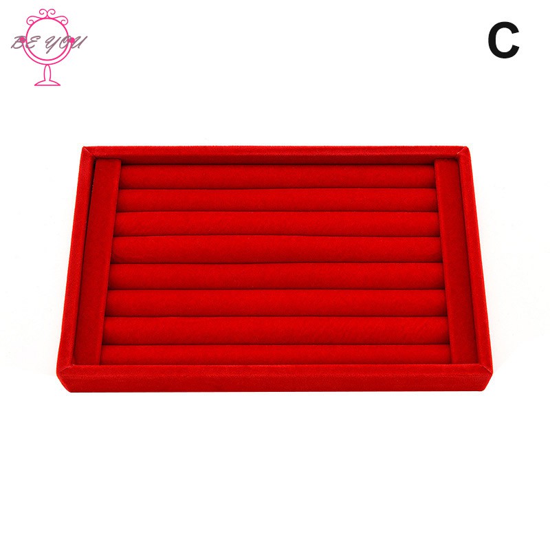 BY Ring Jewelry Pendant Velvet Display Organizer Tray Holder Earring Jewelry Storage Case | BigBuy360 - bigbuy360.vn
