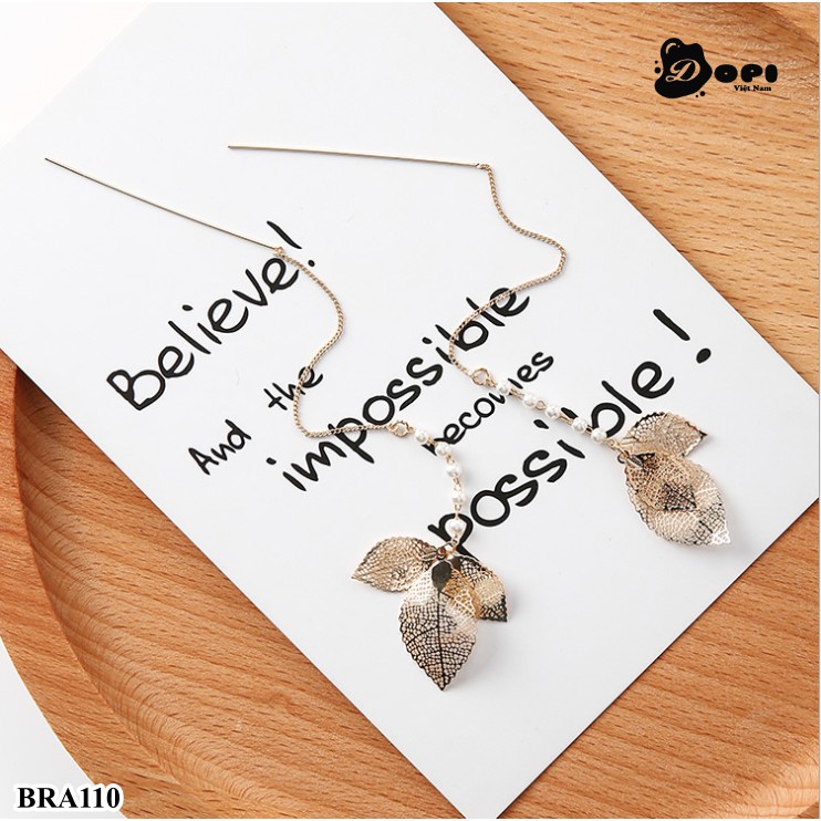 Bông tai hình lá form dài