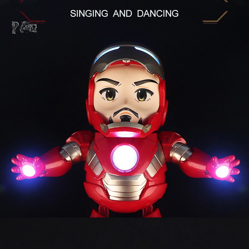 AVENGER Mô Hình Nhân Vật Iron Man Nhảy Múa Có Đèn Led Và Nhạc