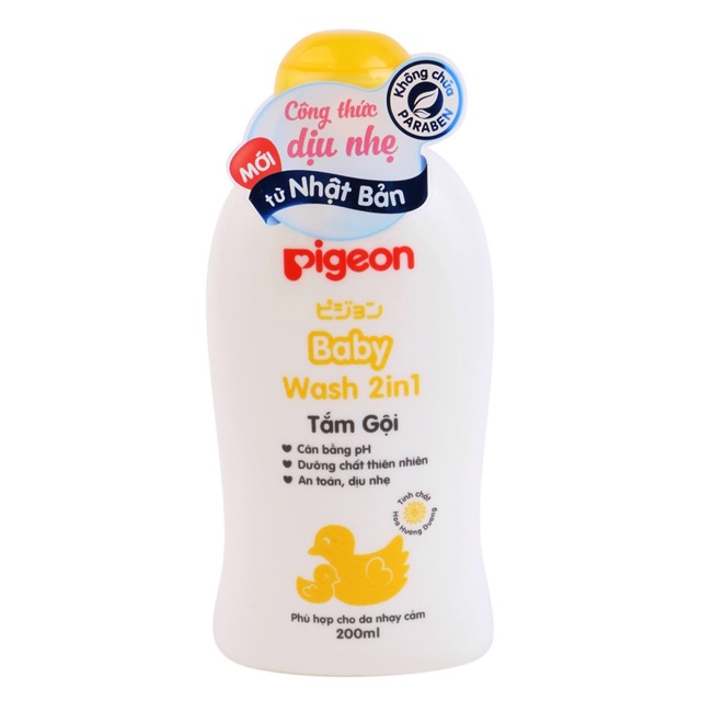SỮA TẮM GỘI PIGEON 200ML CHO BÉ