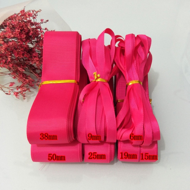 [Hàng đẹp] Ruy băng gân vải trơn giá rẻ 2.5cm làm nơ, gói quà, làm phụ kiện handmade Pinky Shop