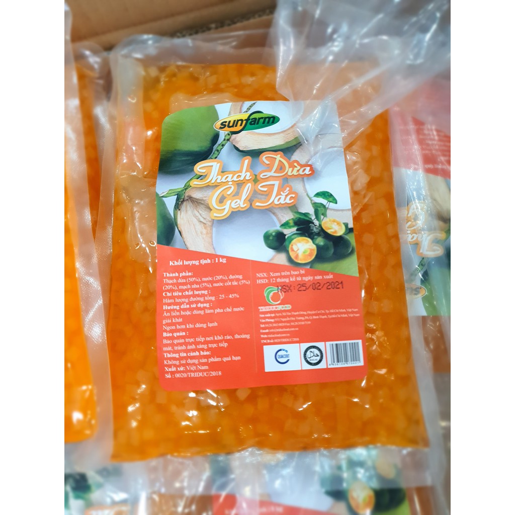 Thạch Dừa Gel Tắc - 1kg - Giá Ưu Đãi