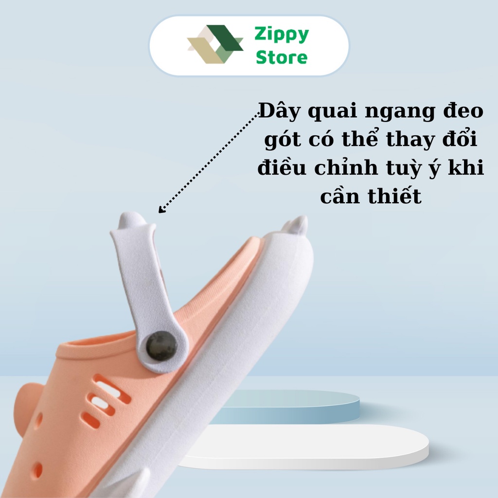 Dép đi trong nhà hình cá Mập quai ngang dễ thương đi dạo phố đi biển BINNIECUTE đế cao cấp