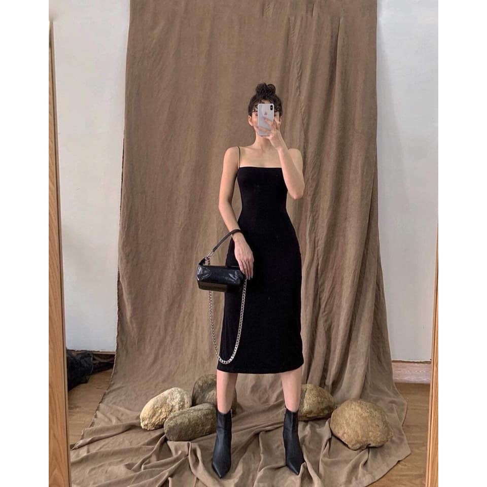 Đầm Nữ ❤️ Free Ship ❤️ Đầm 2 dây sợi bún body dáng ôm SIÊU ĐẸP | BigBuy360 - bigbuy360.vn
