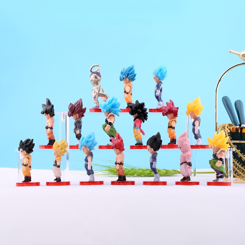 Mô hình NHÂN VẬT chibi goku mini dragon ball buu broly king vegeta super saiyan god dragonball Majin buu