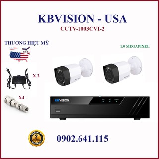 TRỌN BỘ 2 CAMERA KBVISION HDCVI CCTV KX-1003C4