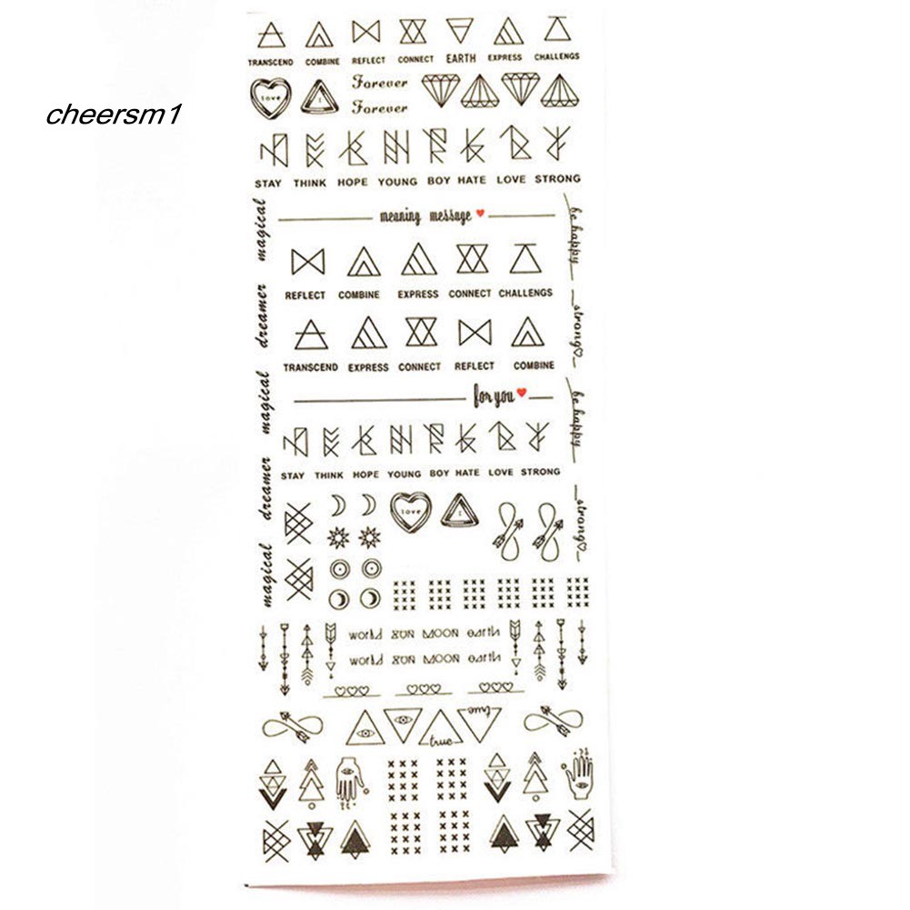 Nhãn dán trang trí móng tay kiểu dáng xinh xắn DIY