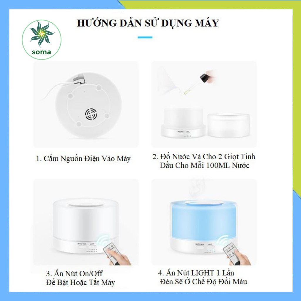 Máy xông tinh dầu HÌNH TRỤ thơm phòng MX02 I BẢO HÀNG 3 THÁNG