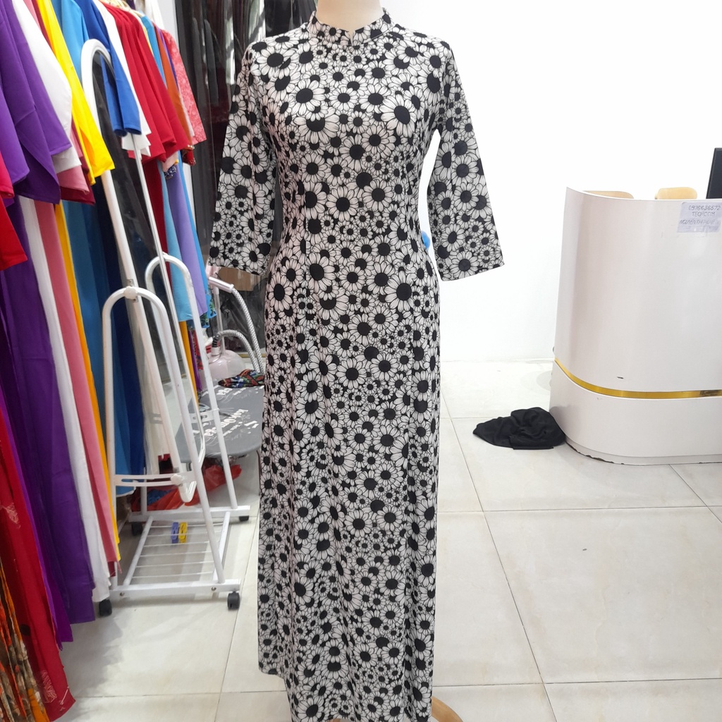 Áo Dài Thiên An, Áo Dài Thiết Kế 2022 In 3D. Mẫu H71