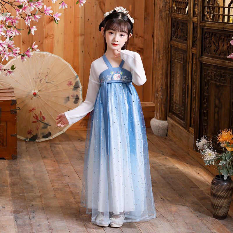 Bộ Hán Phục Phong Cách Trung Hoa Cổ Điển Cho Bé Gái