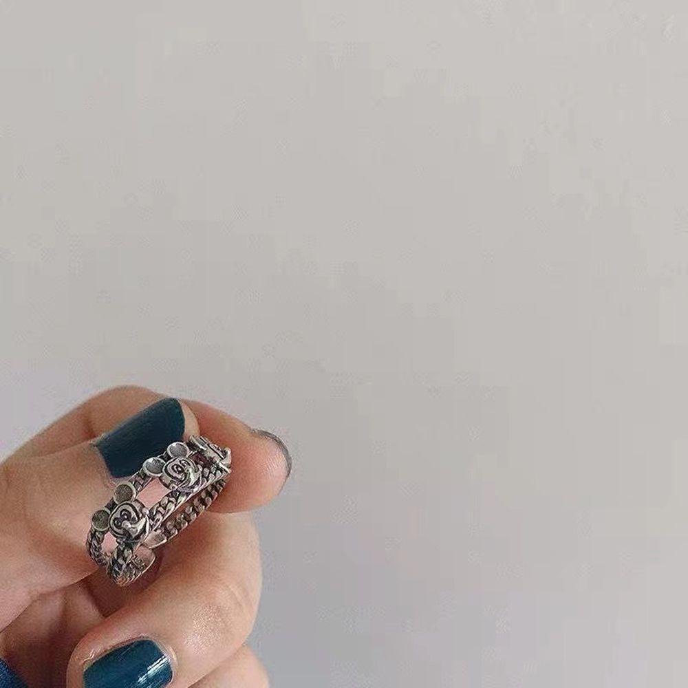 Nhẫn Hở Họa Tiết Hoạt Hình Phong Cách Cổ Điển Có Thể Điều Chỉnh