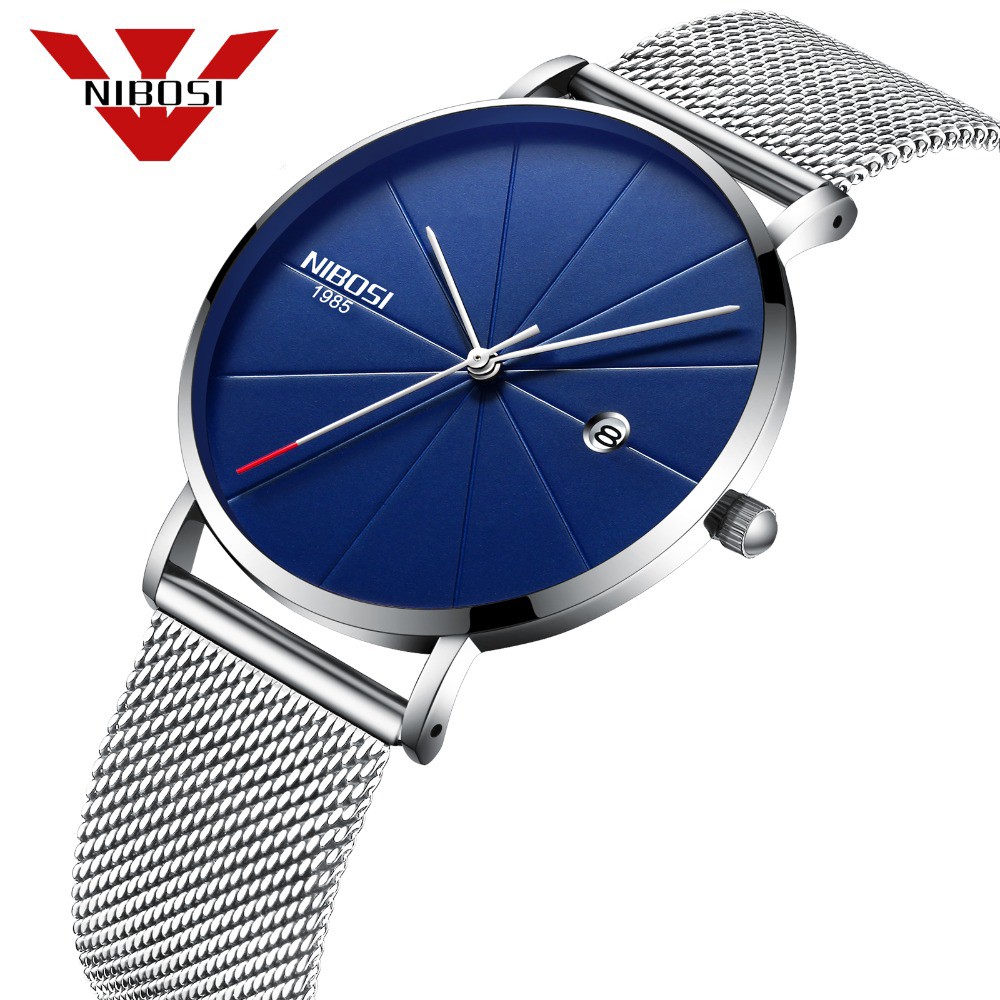 Đồng hồ nam NIBOSI NB2321 dây thép lụa siêu mỏng trẻ trung hiện đại | BigBuy360 - bigbuy360.vn