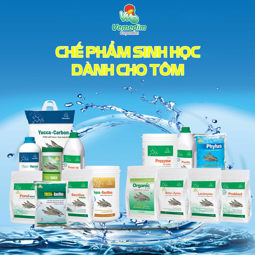 Vemedim Organic for shrimp Cung cấp khoáng chất cho tôm bóng vỏ, nặng cân, gói 1kg