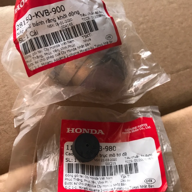 Combo nắp chụp phóng đề và cao su chặn các dòng xe Lead/ Scr/ Airblade/ Click 110/Vision hãng Honda