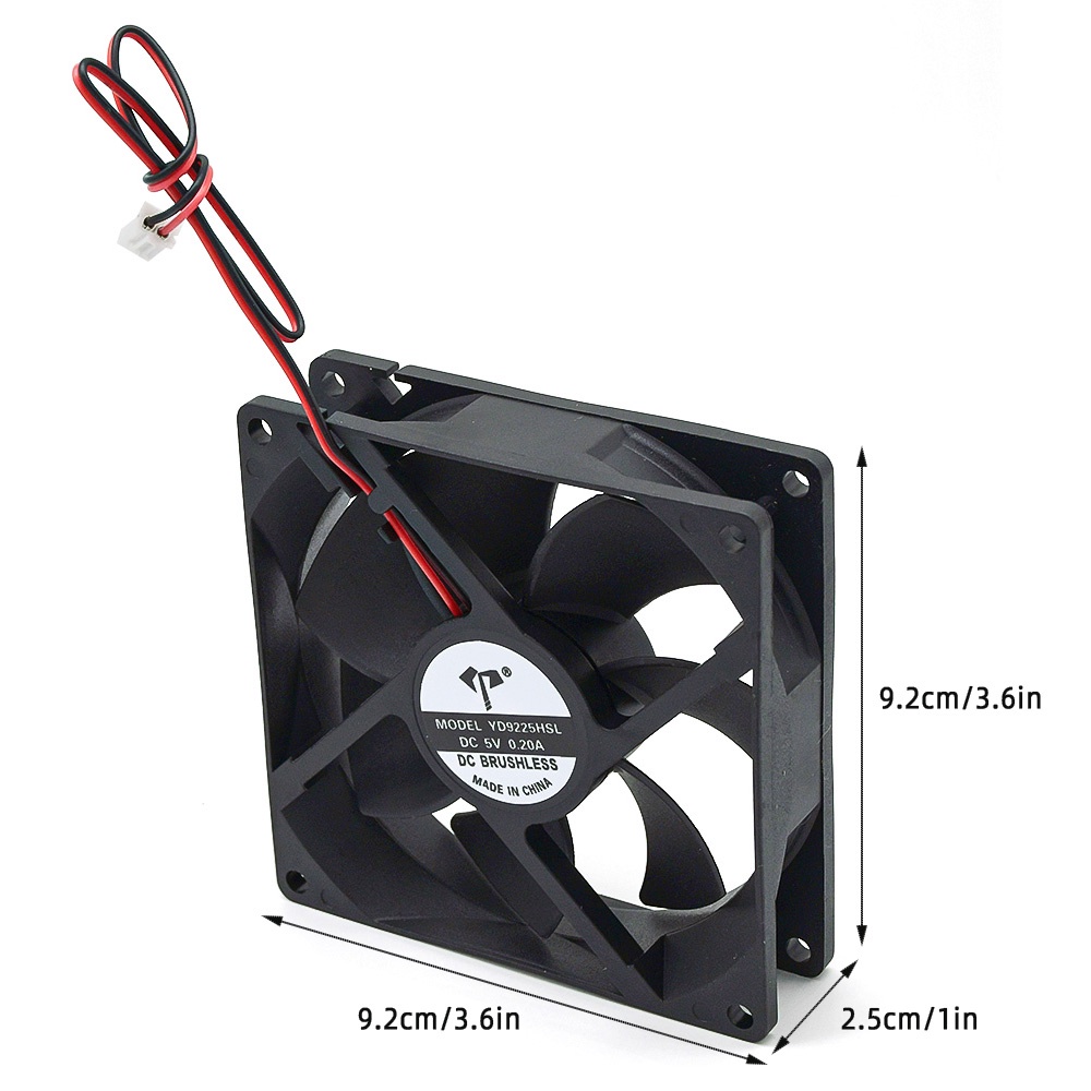 DIYMORE Phụ kiện quạt tản nhiệt 5V 12V 24V 0.20A 9cm 2pin cho máy in 3D