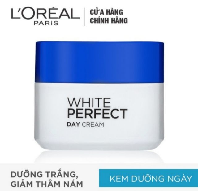 Kem dưỡng da trắng mượt đều màu ngày và đêm L'Oreal Paris White Perfect 50mlx2