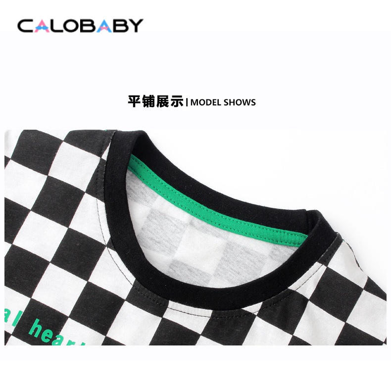 Áo Thun Cotton Tay Ngắn Cổ Tròn Họa Tiết Kẻ Ô Phong Cách Hàn Quốc Thời Trang Mùa Hè Mới Cho Bé Trai Và Gái