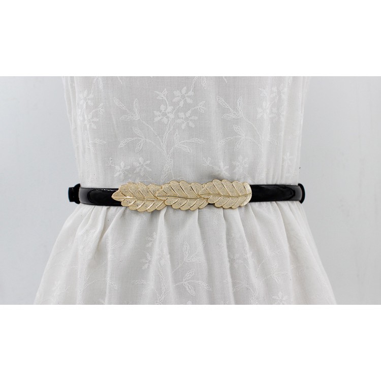 Thắt lưng da PU mặt 3 lá dễ thương TTL28