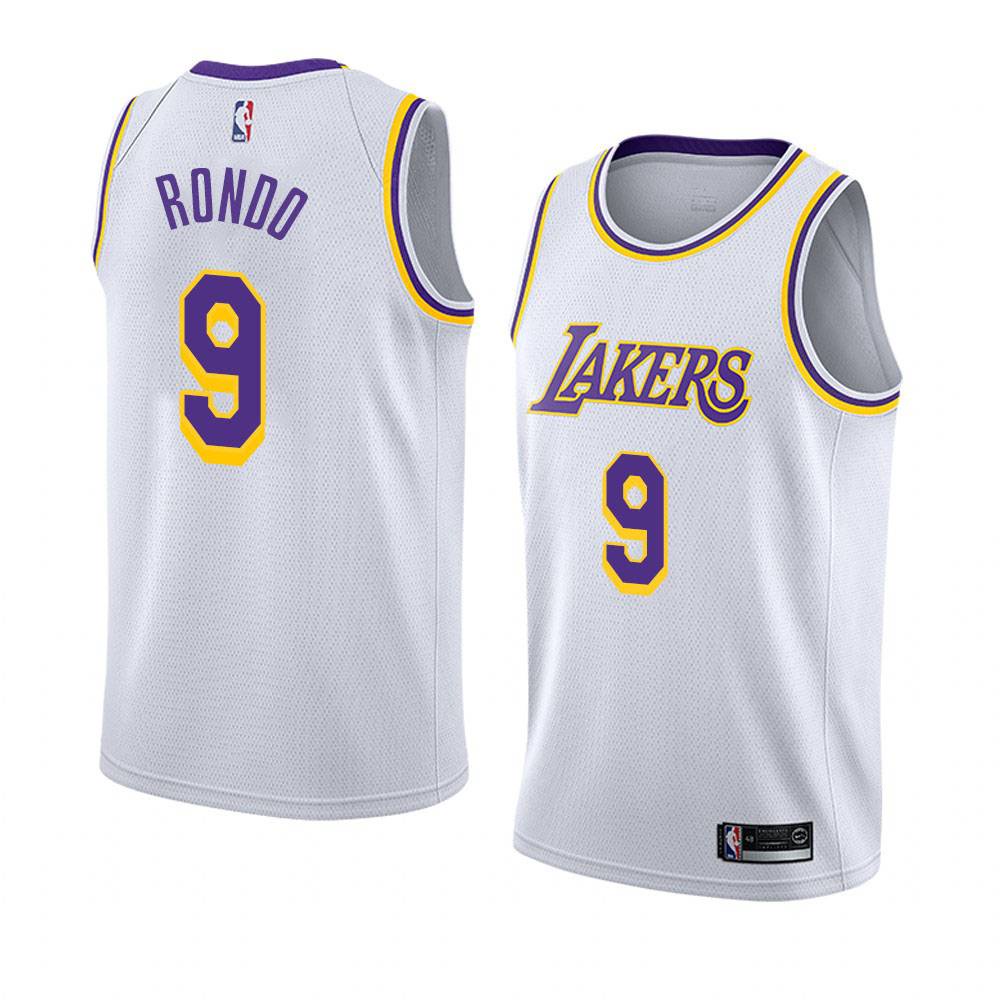 Áo Thun Ba Lỗ Màu Trắng In Chữ Ellen LA Lakers NBA Jersey