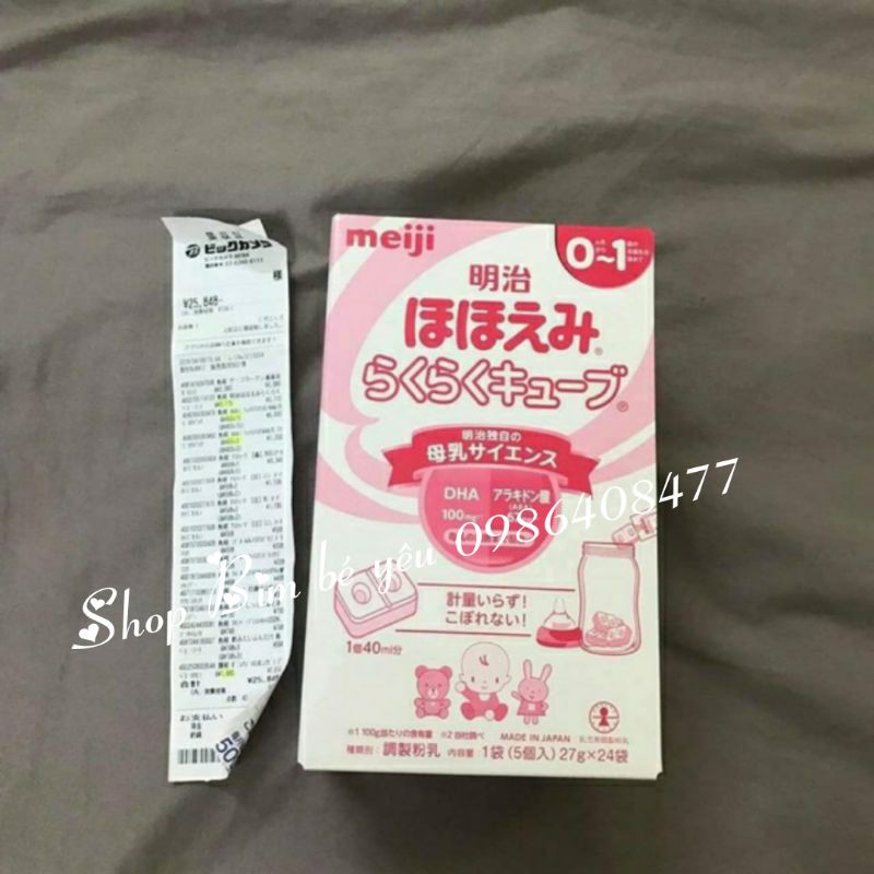 Sữa meiji thanh số 0-1 tách lẻ Nhật 27gr