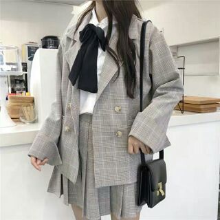 [ORDER] SET VÁY ÁO KẺ CARO ( có video)